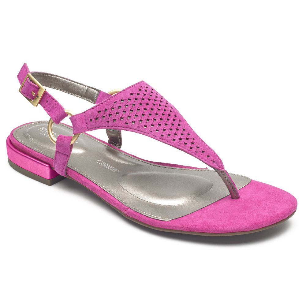 Rockport Sandaler Dam Rosa - Total Motion Zosia Thong - UHVQW5468